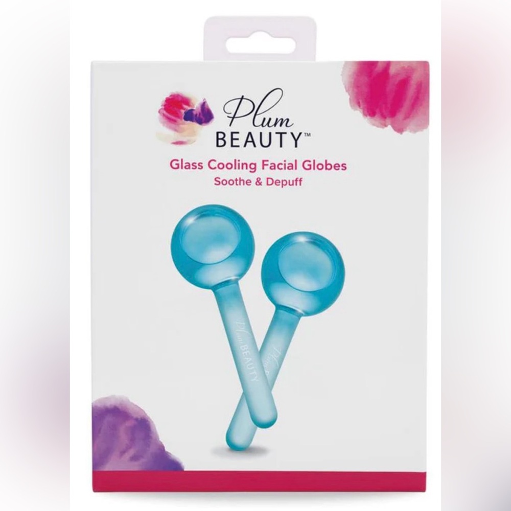 NWT Plum Beauty Glass Cooling Facial Globes